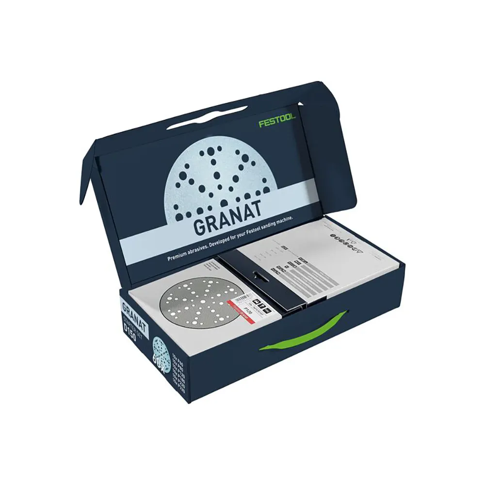 FESTOOL 125mm 220g 9H Granat H&L Paint Sanding Disc - 10 Piece 578166