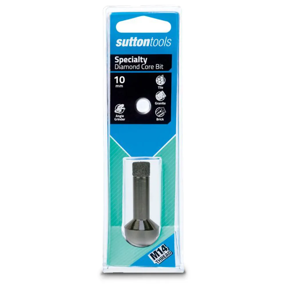 SUTTON 10 x 35mm Diamond Holesaw Angle Grinder Wet/Dry