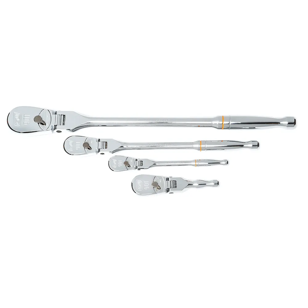 GEARWRENCH 90T Tooth Full Polish Flex-Head Ratchet Set - 4 Piece 81230T