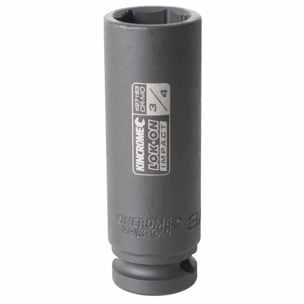 KINCROME LOK-ON 3/4" 1/2" Drive Deep Impact Socket K27163