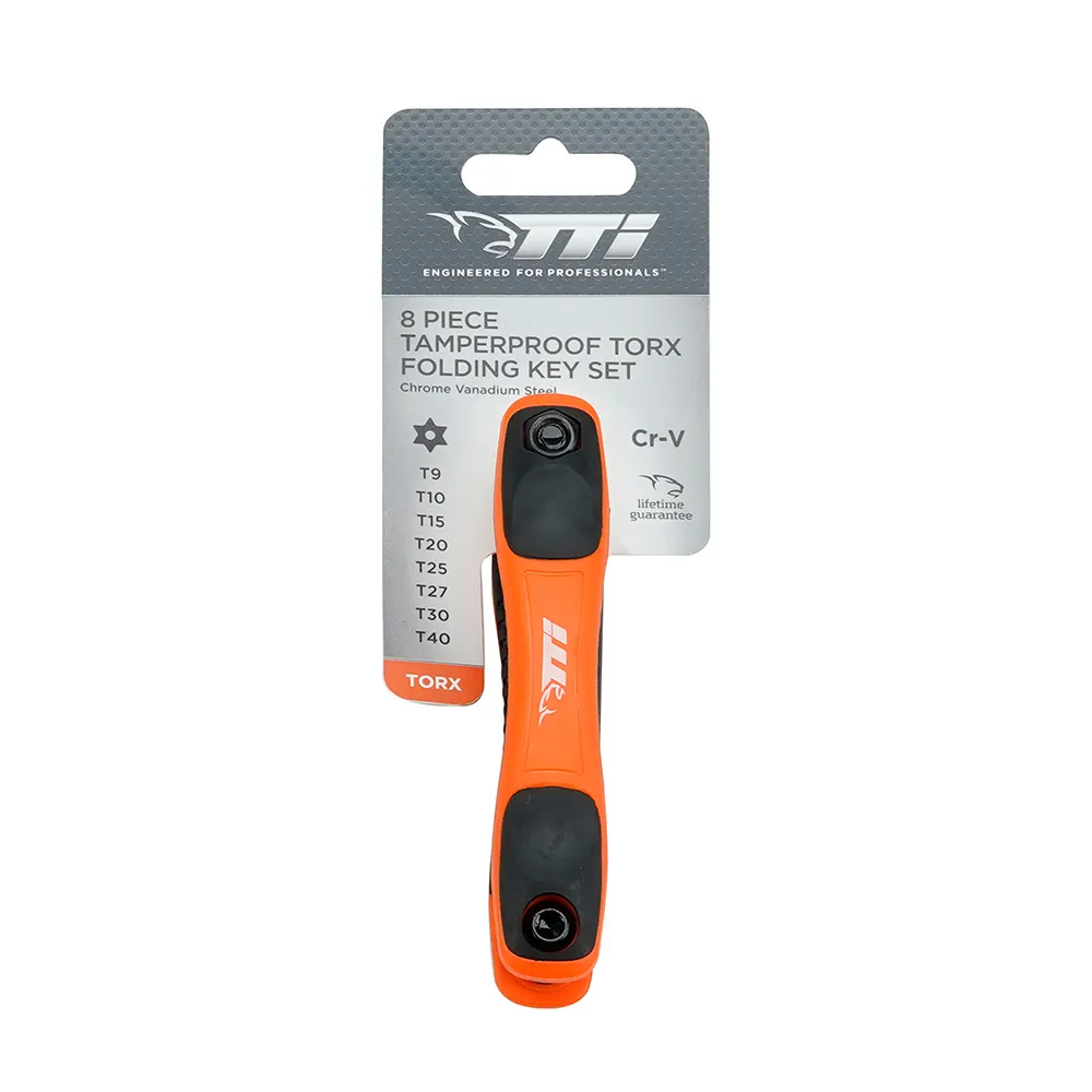 TTI 8 Piece Tamperproof TORX Folding Key Set TTIHKFOLDTTP8