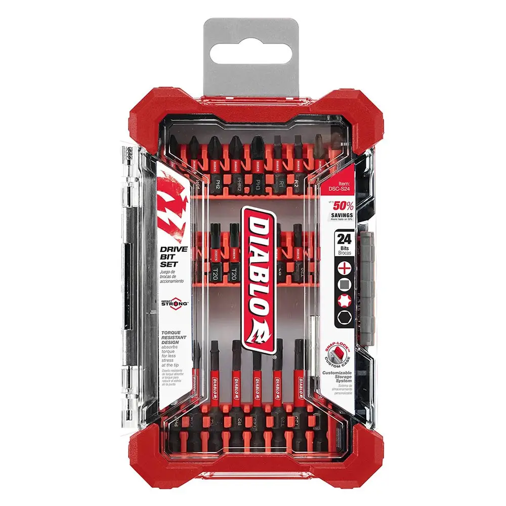 DIABLO Impact Screwdriver Bit Set - 24 Piece 2608F03292