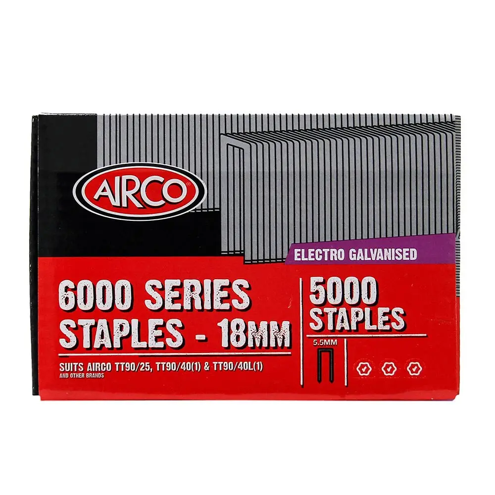 AIRCO 6000 Series Staples - 18 x 5.5mm SM60180