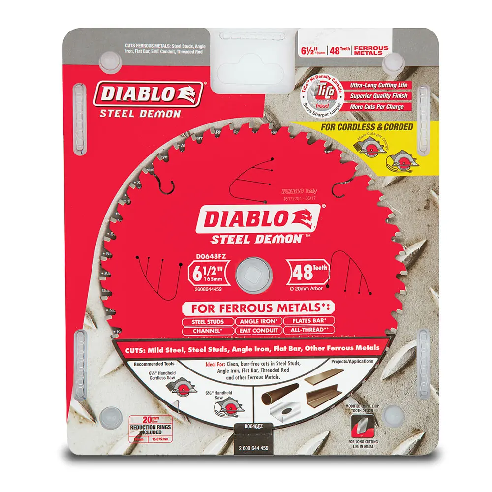 DIABLO 165mm 48T Ferrous Metals STEEL DEMON Saw Blade 2608644459