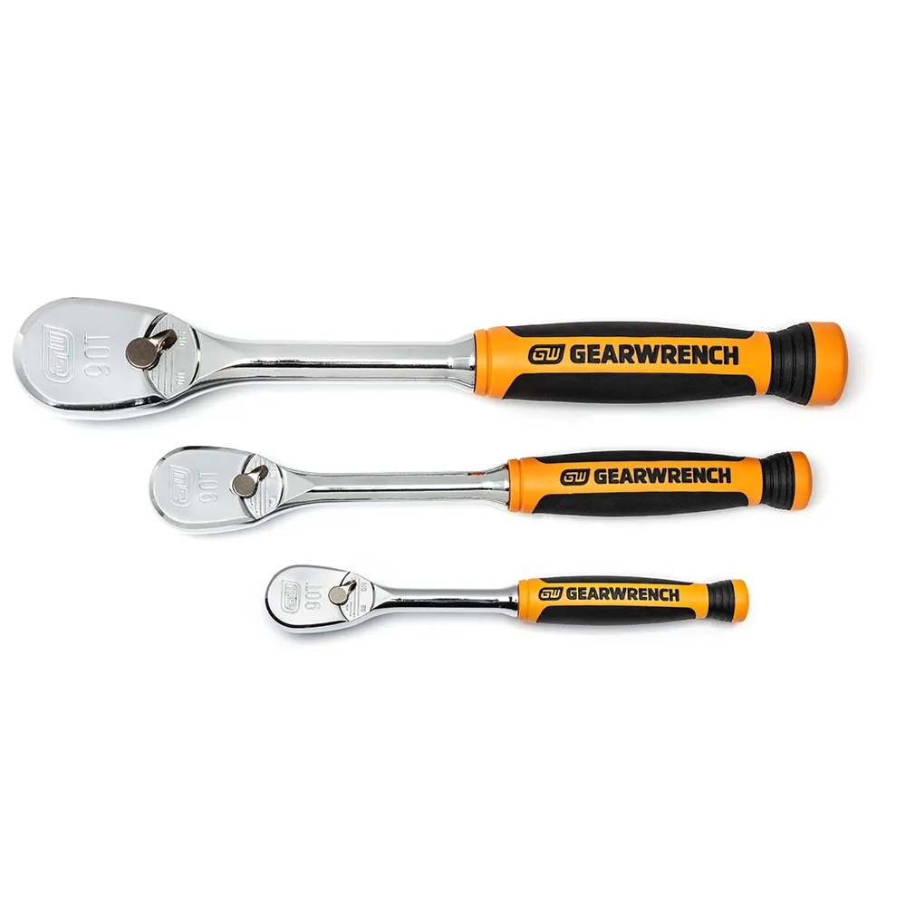 GEARWRENCH 90T Tooth Cushion Grip Ratchet Set - 3 Piece 81207T