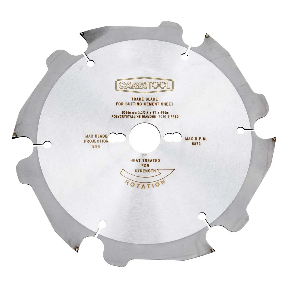 CARBITOOL 4T 180 x 20mm PCD F/Cement Circ Saw Blade MPCD180 4T 20MM