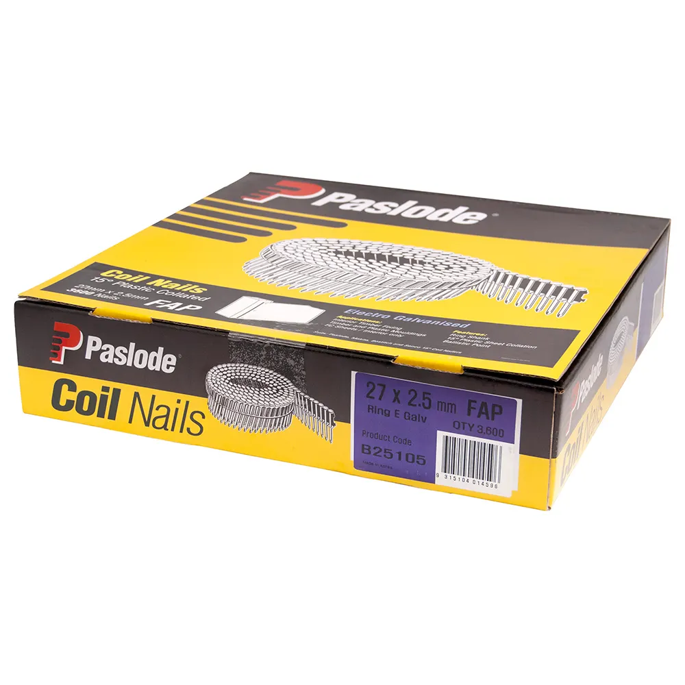 PASLODE 27mm Collated Plastic Sheet Nails 3600 Pack B25105