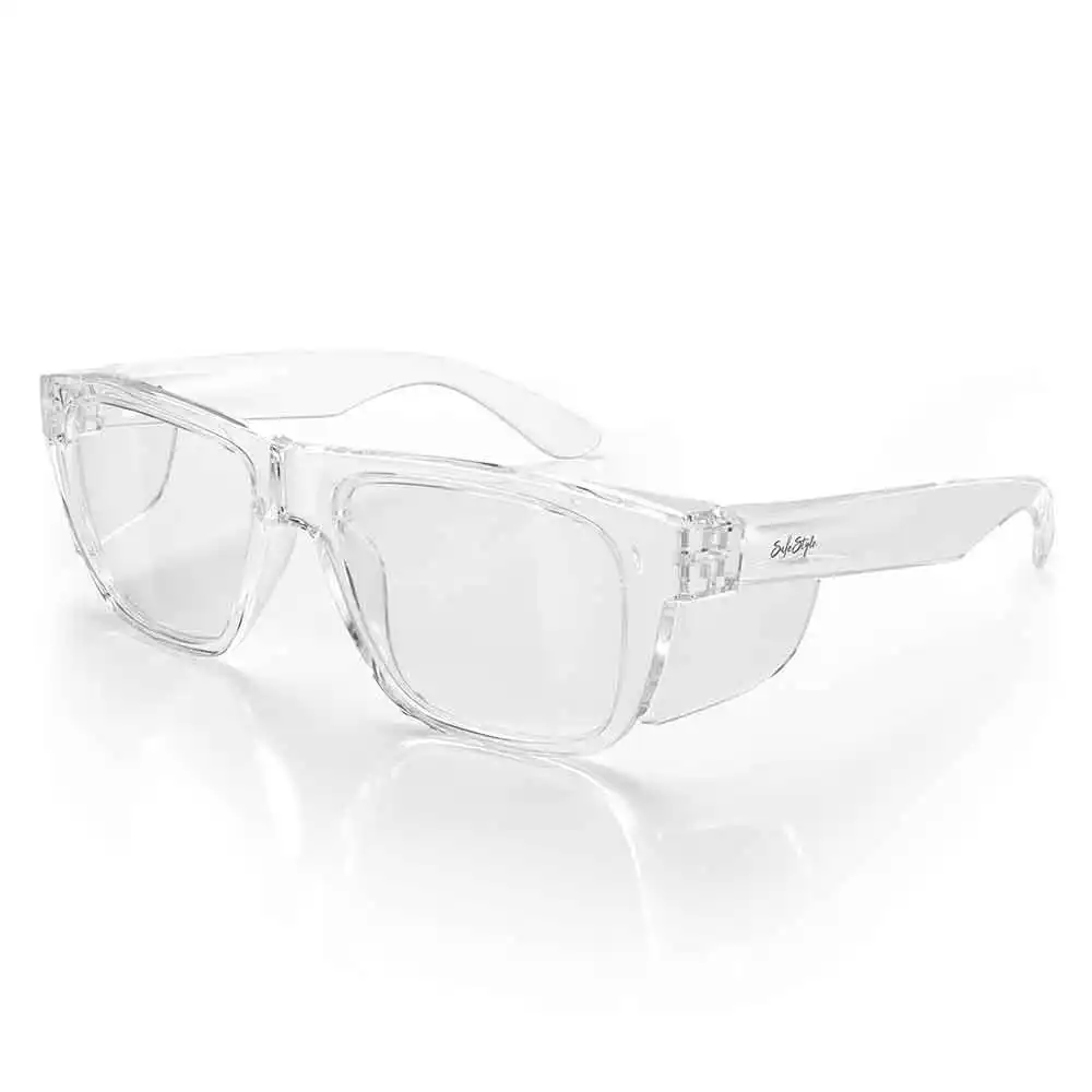 SAFESTYLE Fusions XL Clear Frame Clear Lens Safety Spectacles FCCXL100