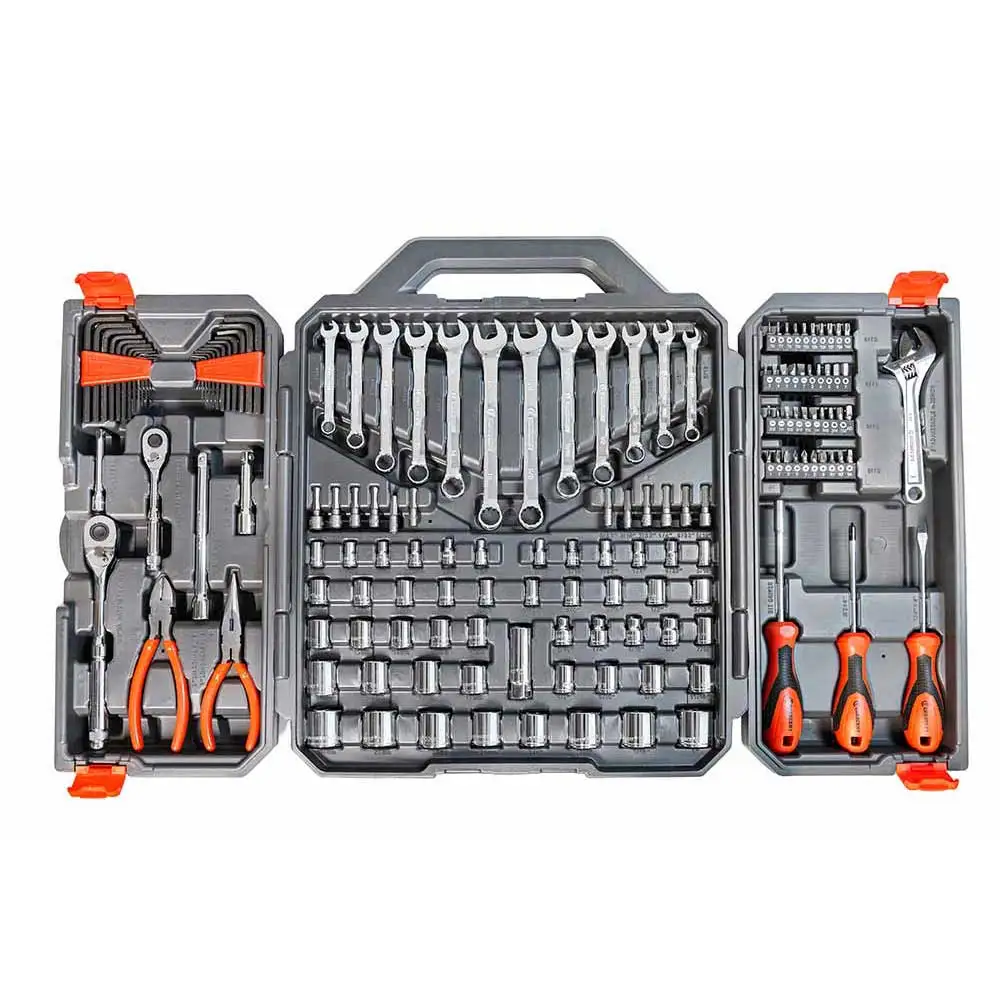 CRESCENT 1/4inch & 3/8inch Drive 6 Point Sae/Metric Standard Socket Set - 150 Piece CTK150