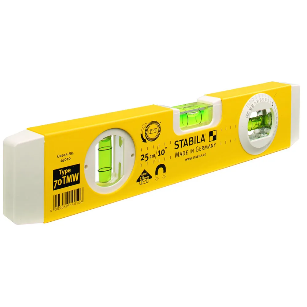 STABILA 260mm 3 Vial Magnetic Angle Measuring Box Frame Level 70TMW/25