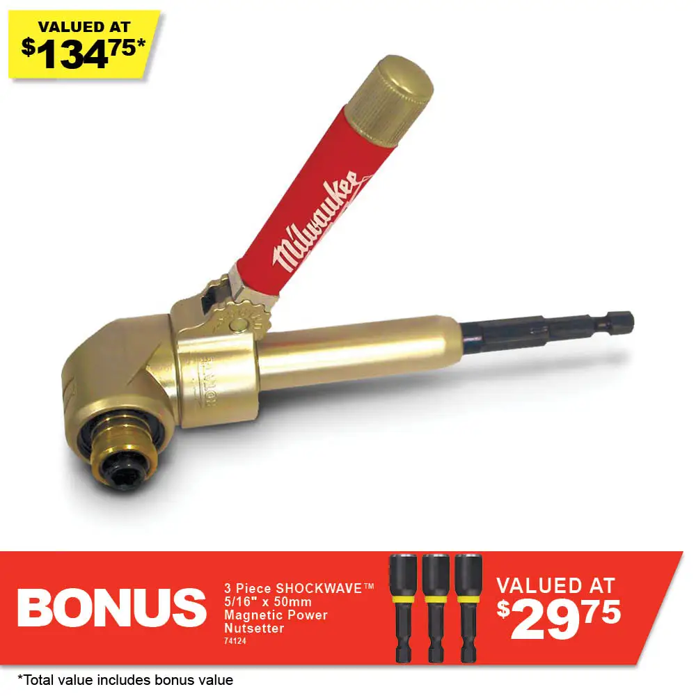 MILWAUKEE 1/4 Hex Right Angle Drill Attachment 49228510