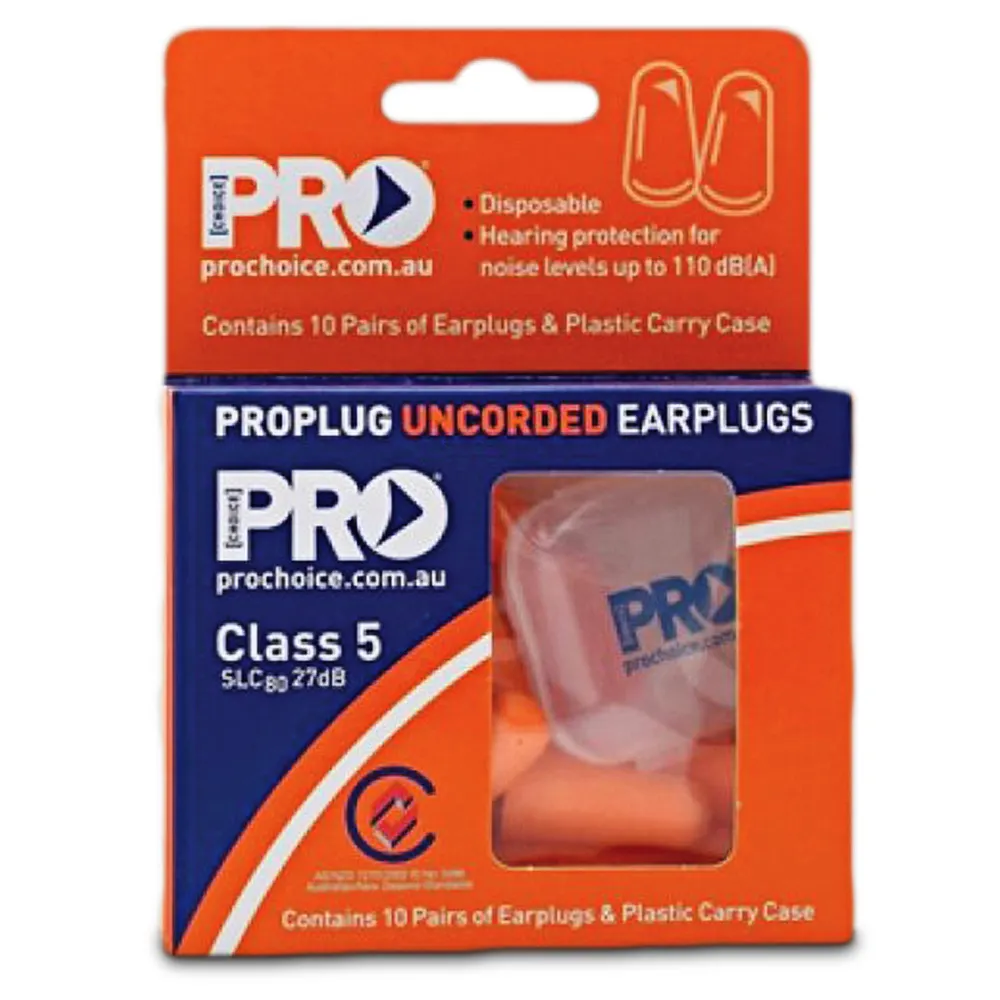 PROCHOICE 10 Pack Probullet Uncorded Disposable Earplugs EPOU-10
