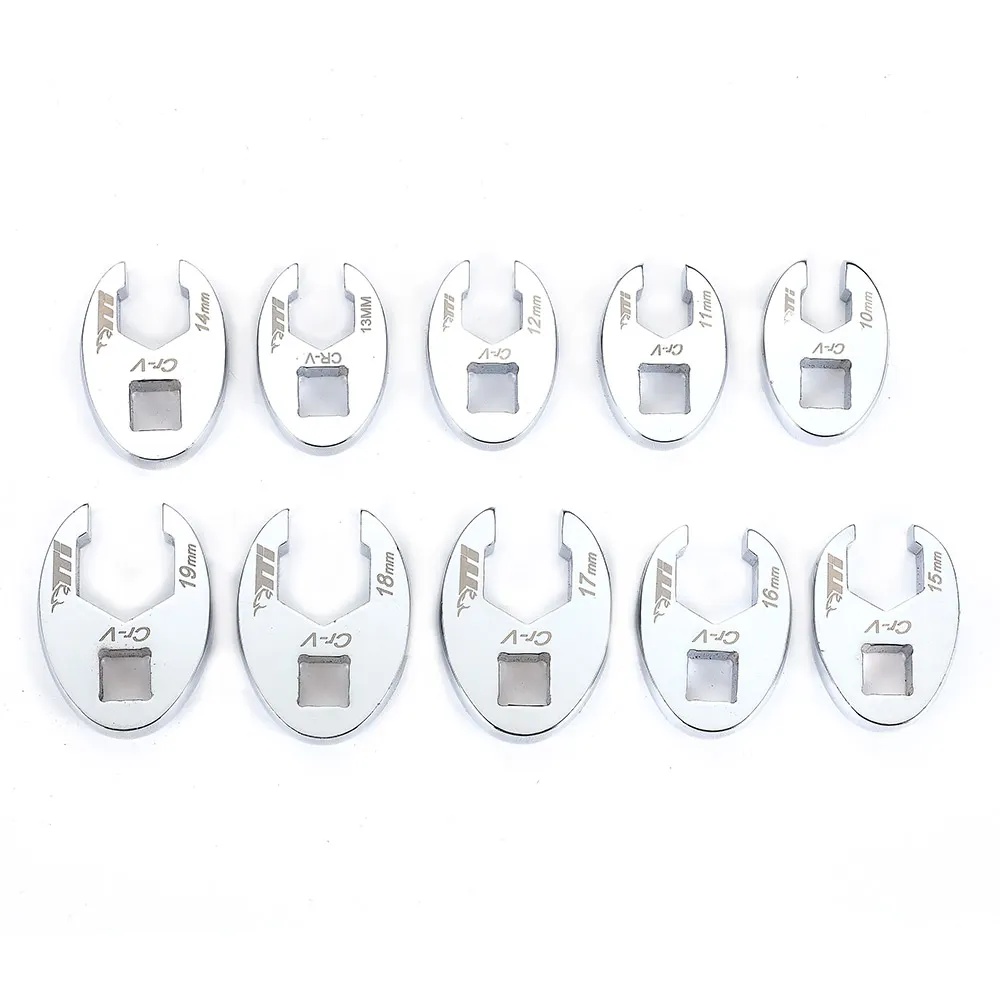 TTI 10 Piece 3/8inch Dr Metric Crowfoot Spanner Set T38VS10