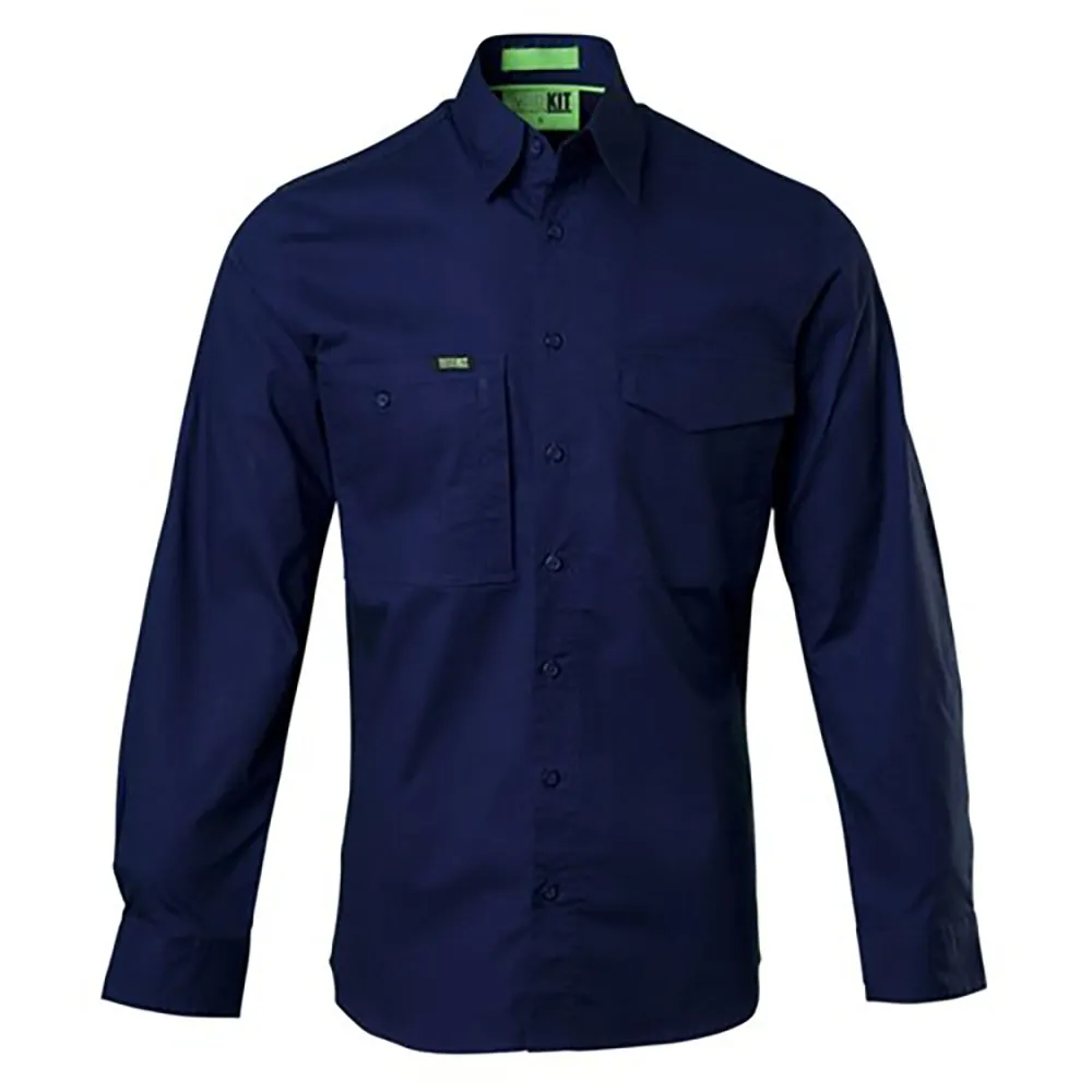 WORKIT Velocity Stretch Lightweight Ripstop Travel Shirt Navy 2053NS