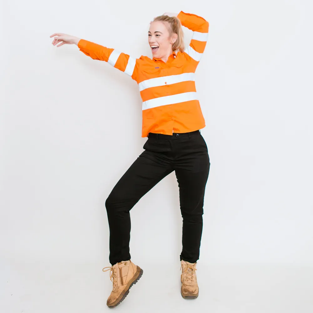GREEN HIP Hi-Vis Light Weight Shirt Reflective Orange SLS-HIVISREF-O 06