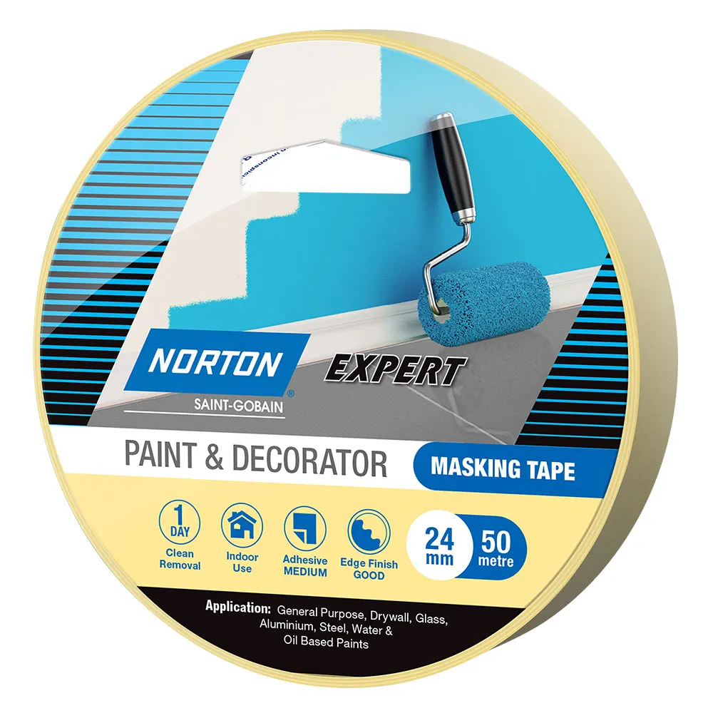 NORTON 24mm x 50M Paint & Decorator Masking Tape 69957341714