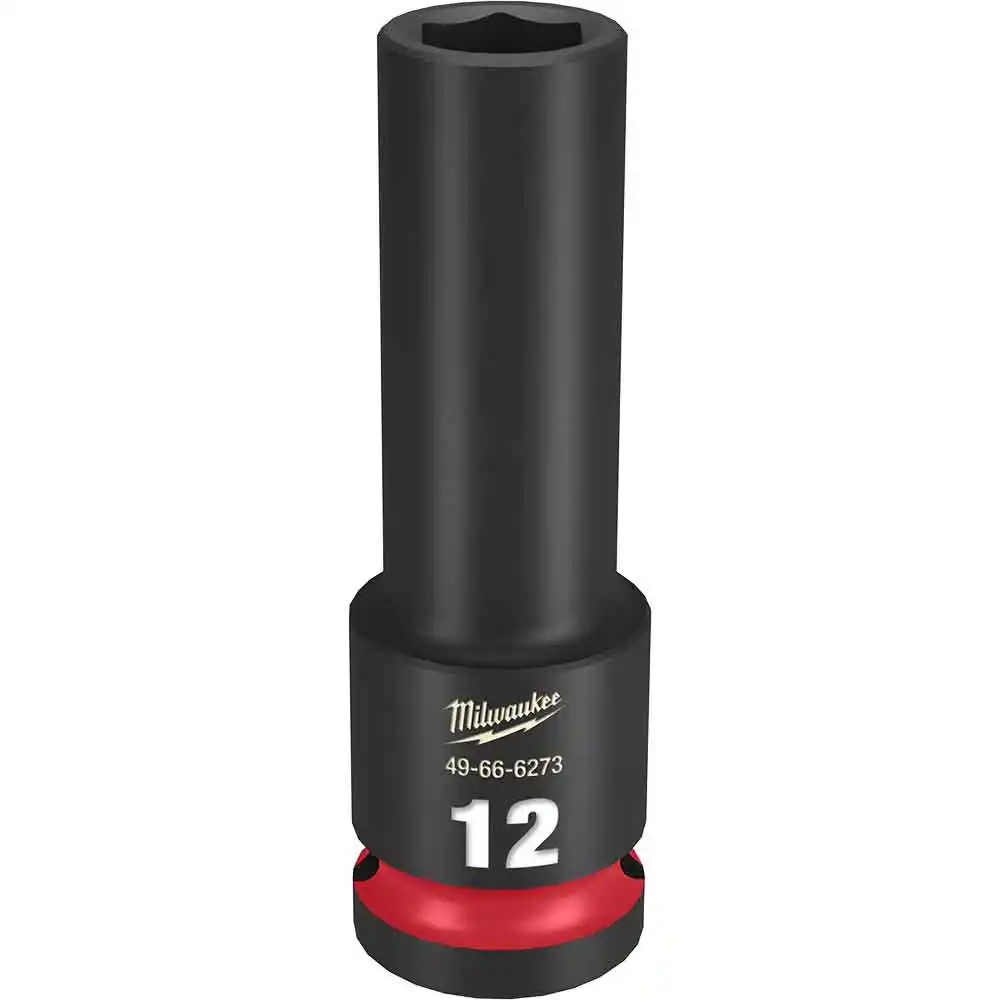 MILWAUKEE SHOCKWAVE 1/2" Drive 12mm Deep 6 Point Impact Socket 49666273