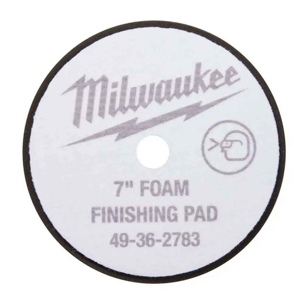 MILWAUKEE 180mm Hook & Loop Black Soft Foam Polishing Pad 49362783
