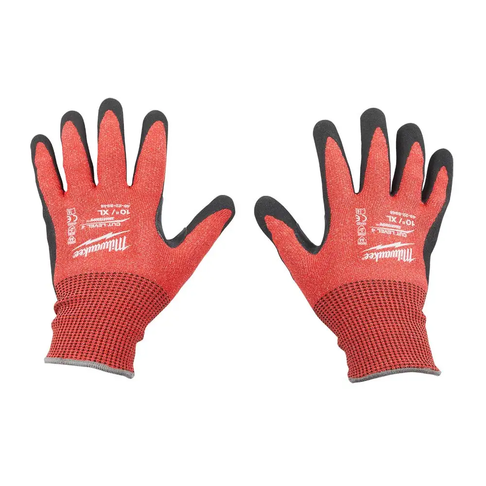 MILWAUKEE Cut 4(D) Nitrile Dipped Gloves X Large 48228948