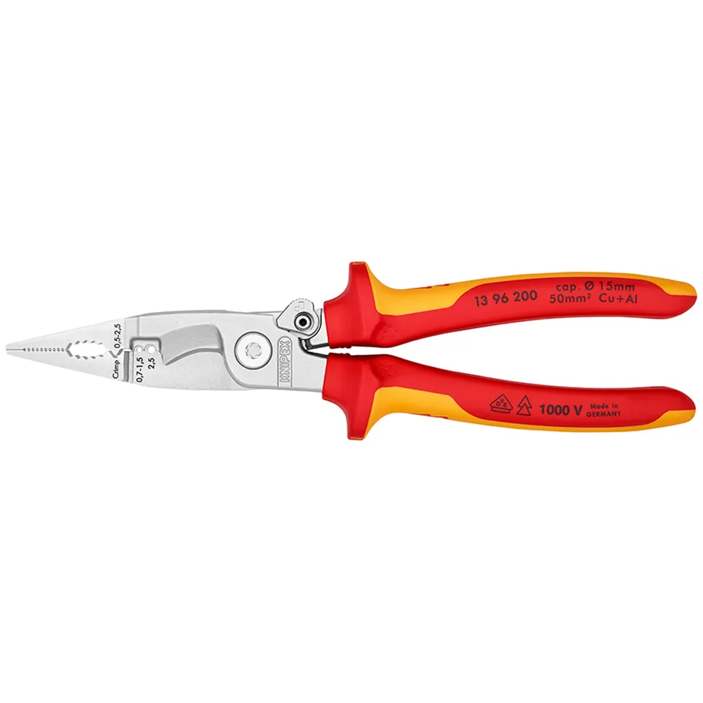 KNIPEX 6-in-1 200mm 1000V VDE Electrician Plier 1396200SB