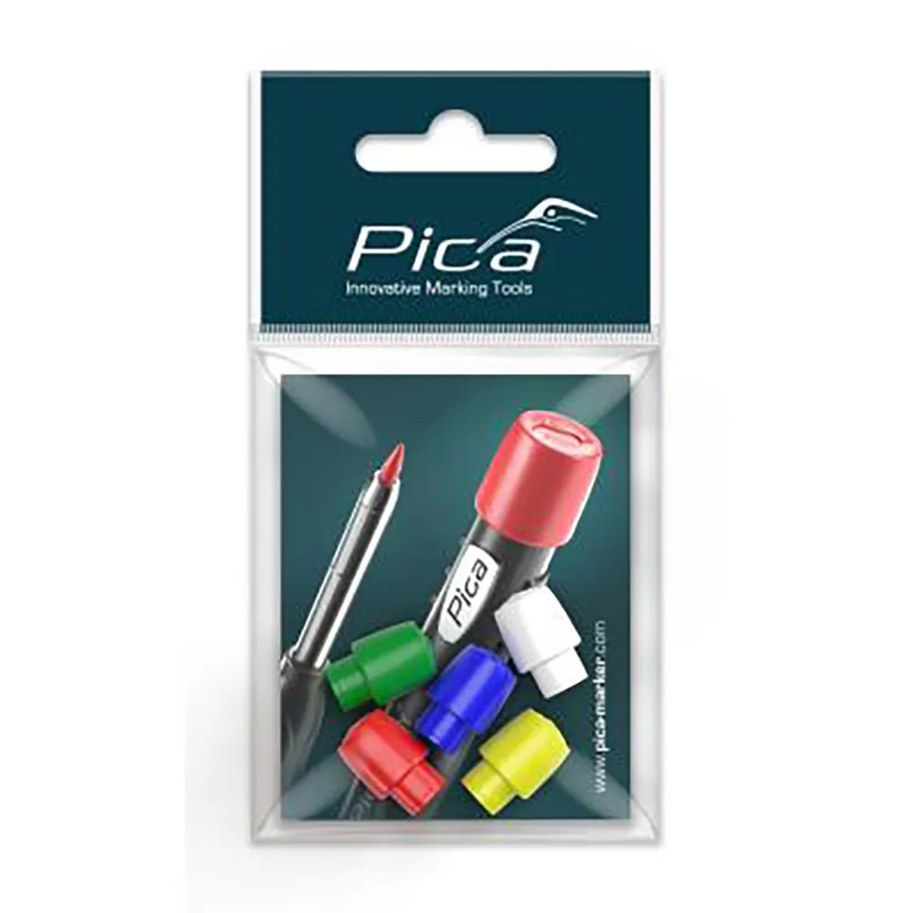 PICA Dry Mix Coloured Caps Suit PICA Dry Pencils - 5 Piece 55801