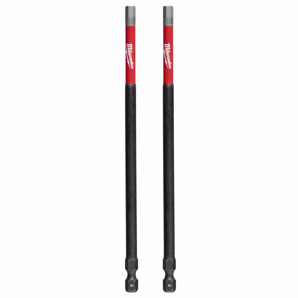 MILWAUKEE SHOCKWAVE Power 6mm x 150mm (6") Hex Screwdriver Bit - 2 Piece 48324740