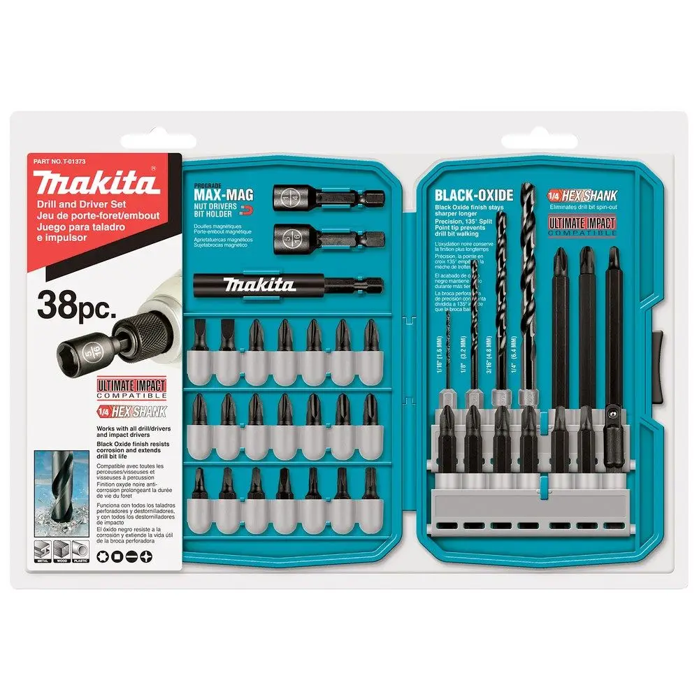 MAKITA Impact Screwdriver Bit & Drill Set - ULTIMATE IMPACT - 38 Piece T01373