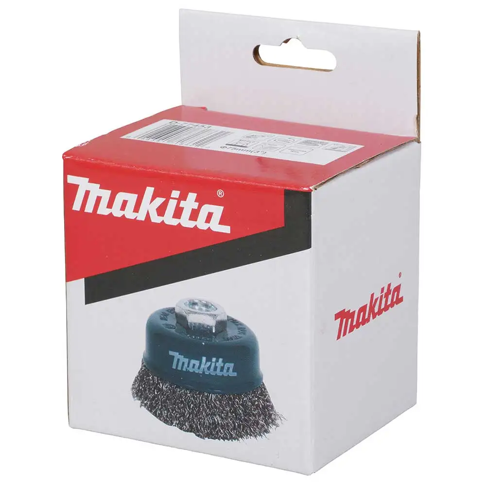 MAKITA 75mm x M14-2 Stainless Steel Cup Brush Crimped D-77453