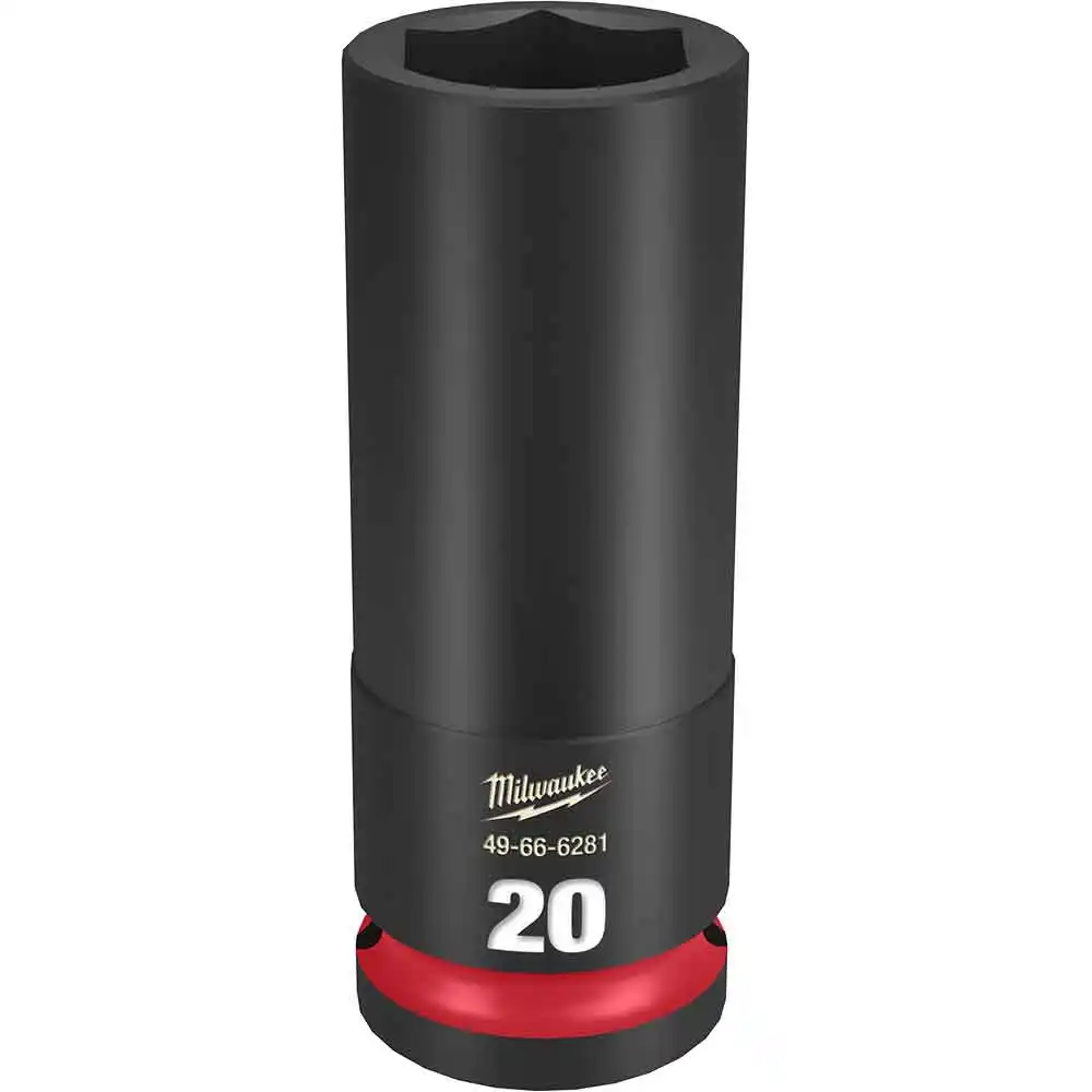 MILWAUKEE SHOCKWAVE 1/2" Drive 20mm Deep 6 Point Impact Socket 49666281