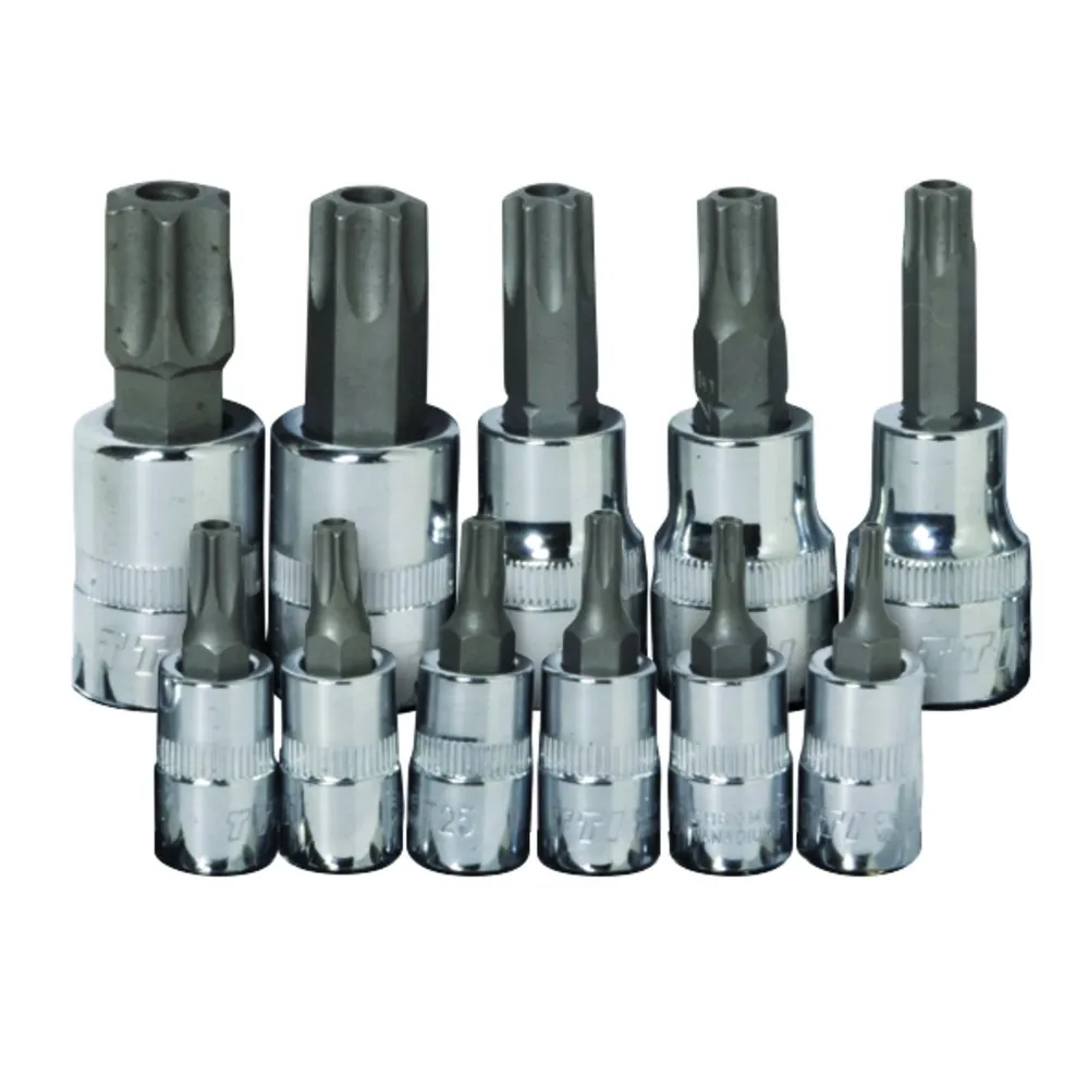 TTI 11 Piece 1/4inch & 3/8inch Security Torx Socket Set TT111438