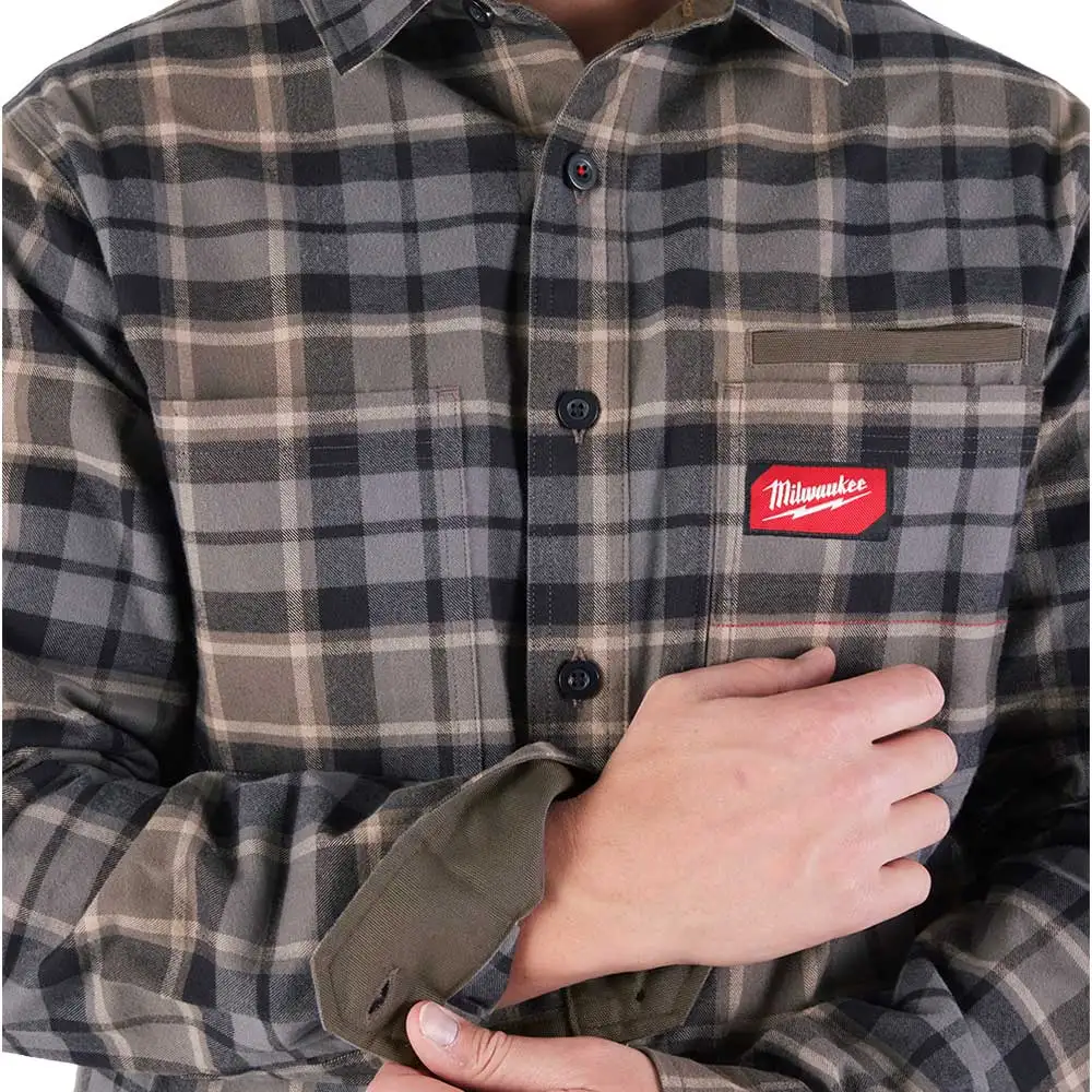 MILWAUKEE Gridiron Flannel Shirt Grey
