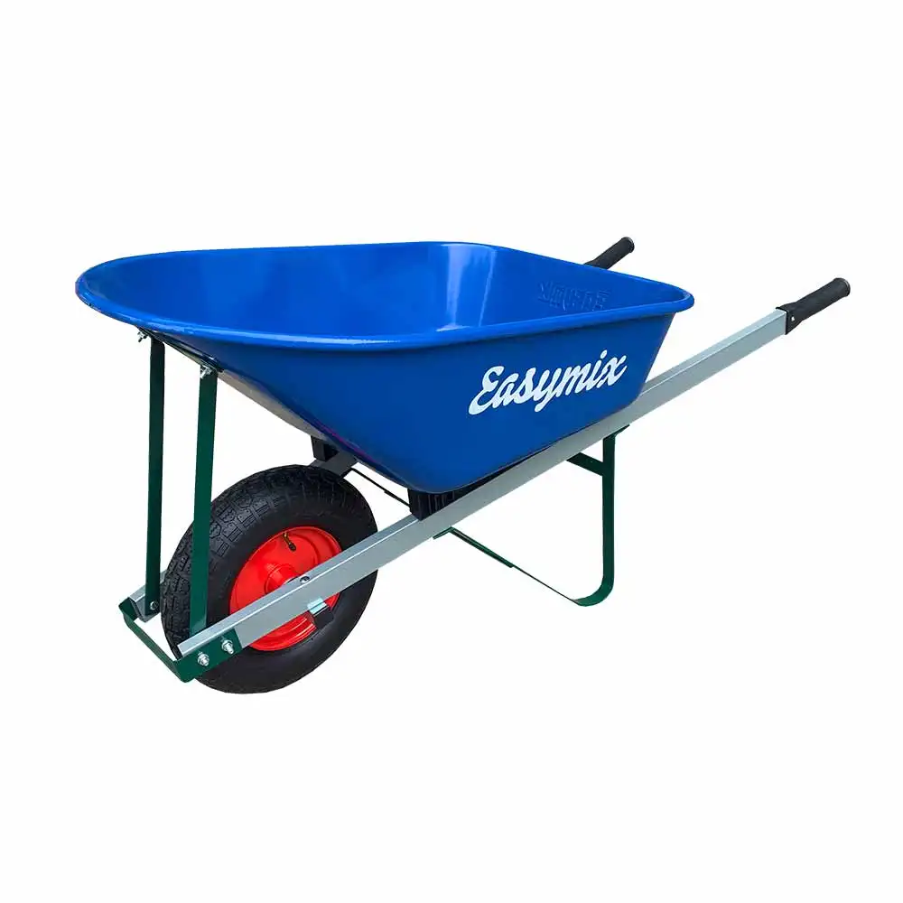 EASYMIX Blue Steel Tray Handyman Wheelbarrow 100Ltr W250S