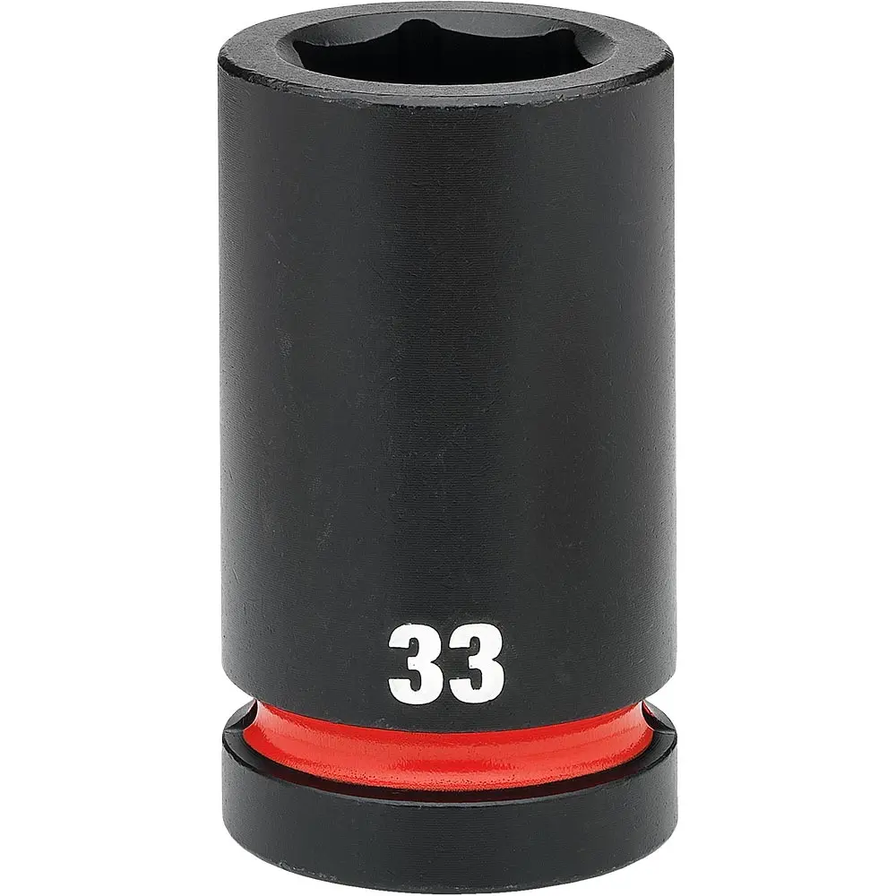 MILWAUKEE SHOCKWAVE 1inch Drive 33mm Deep 6 Point Impact Socket 49666627