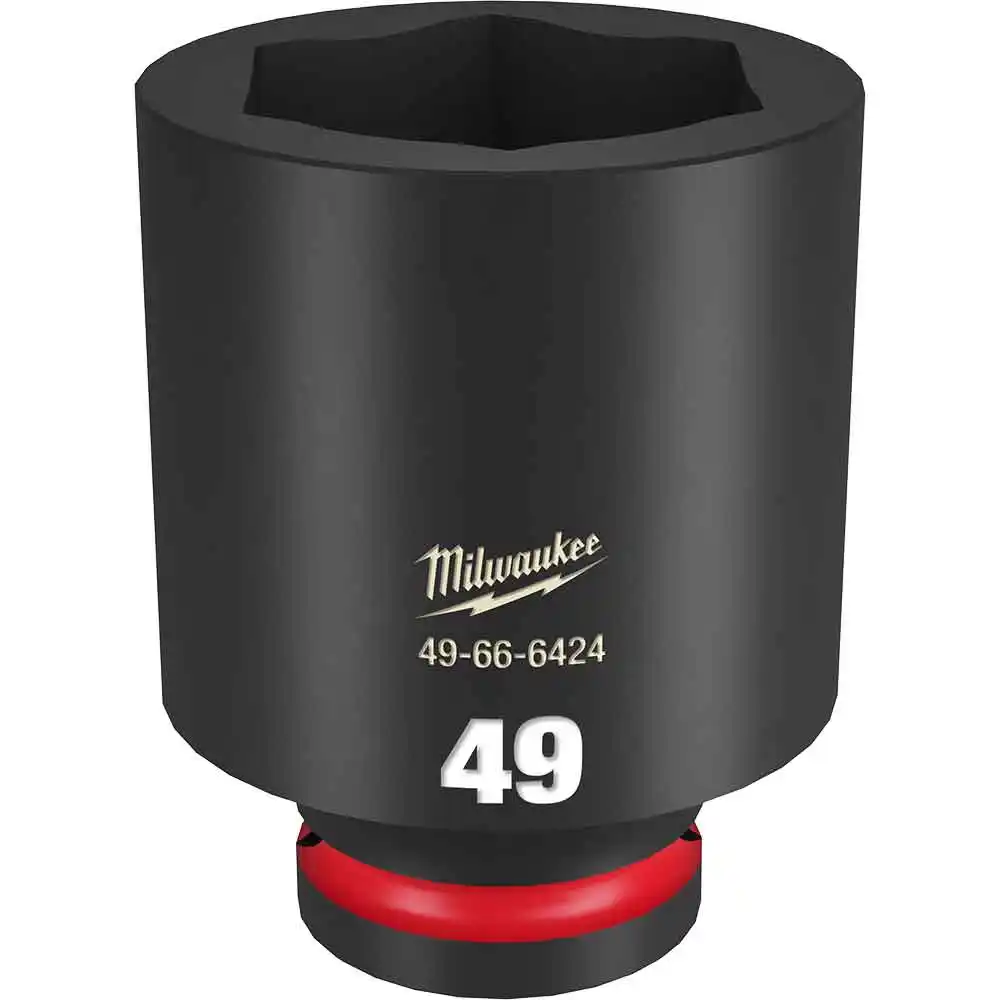 MILWAUKEE SHOCKWAVE 3/4inch Drive 49mm Deep 6 Point Impact Socket 49666424