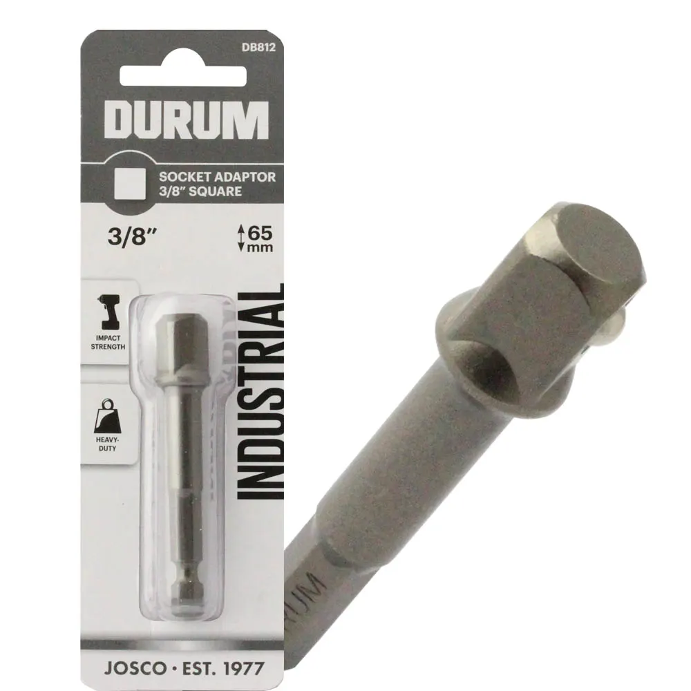 DURUM 1/4-Hex to 3/8-Drive Socket Adaptor Bit