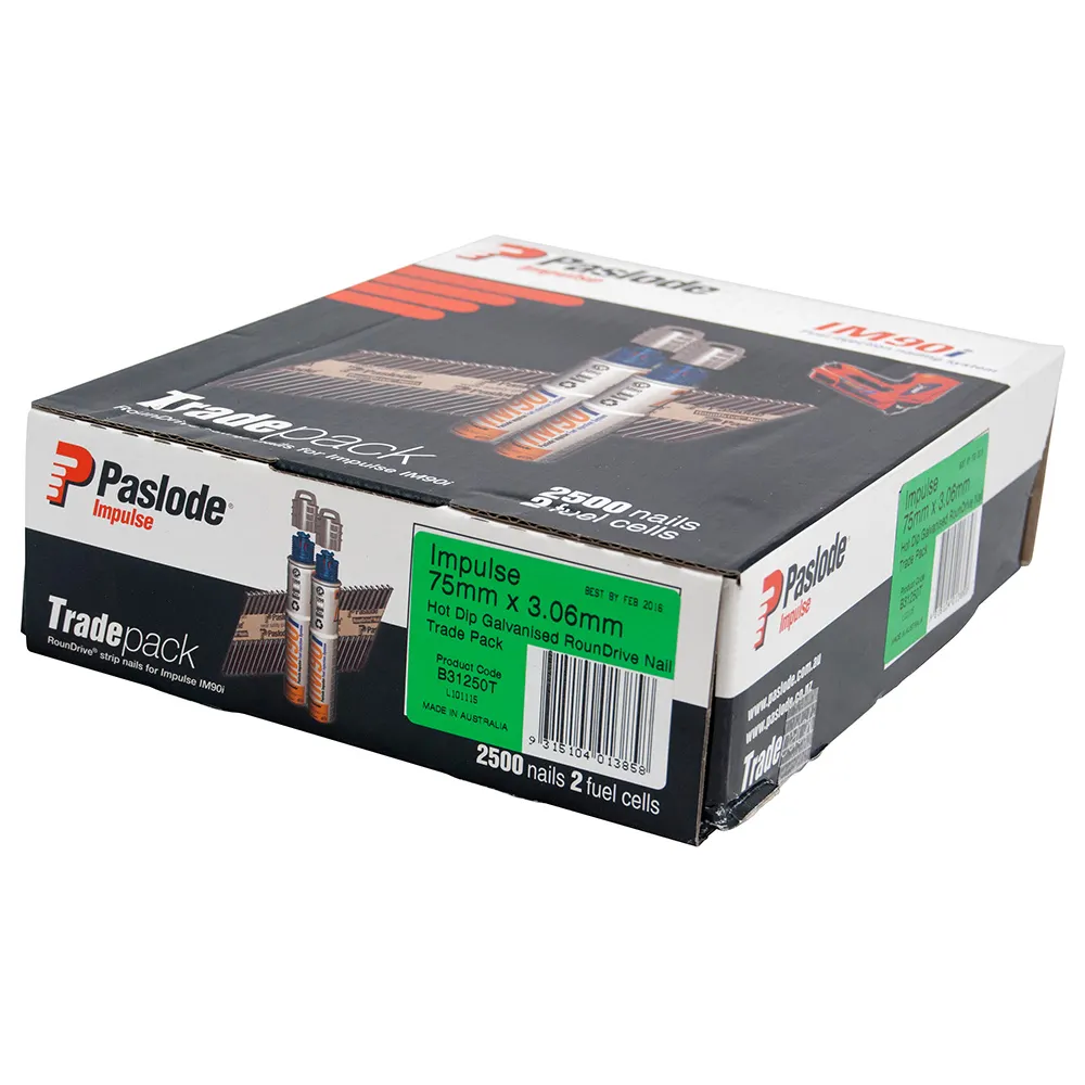 PASLODE 75mm Framing Nails 2500 Pack B31250T