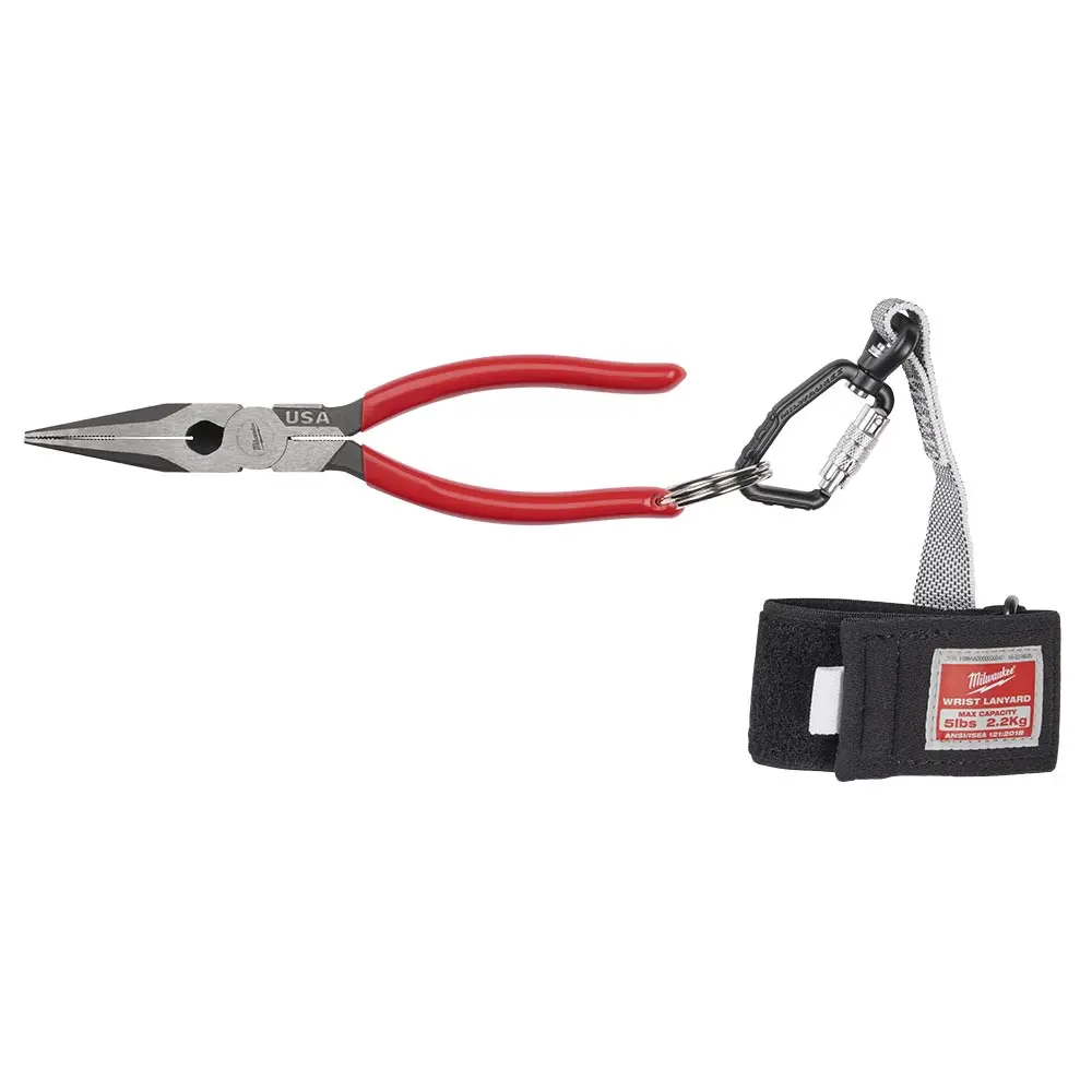 MILWAUKEE 203mm USA Made Plastic Grip Handle Long Nose Plier MT505