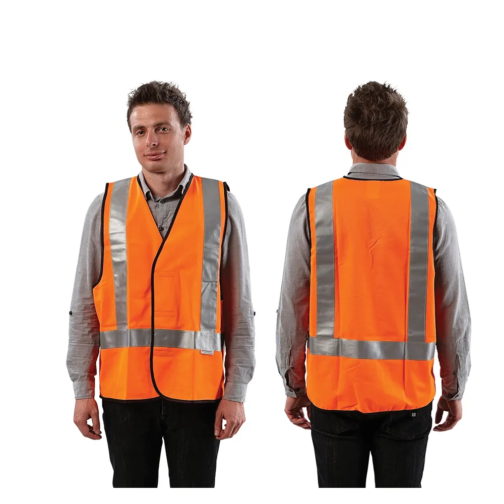 WORKIT Safety Vest Day/Night Reflective Hi-Vis Org VDNOS