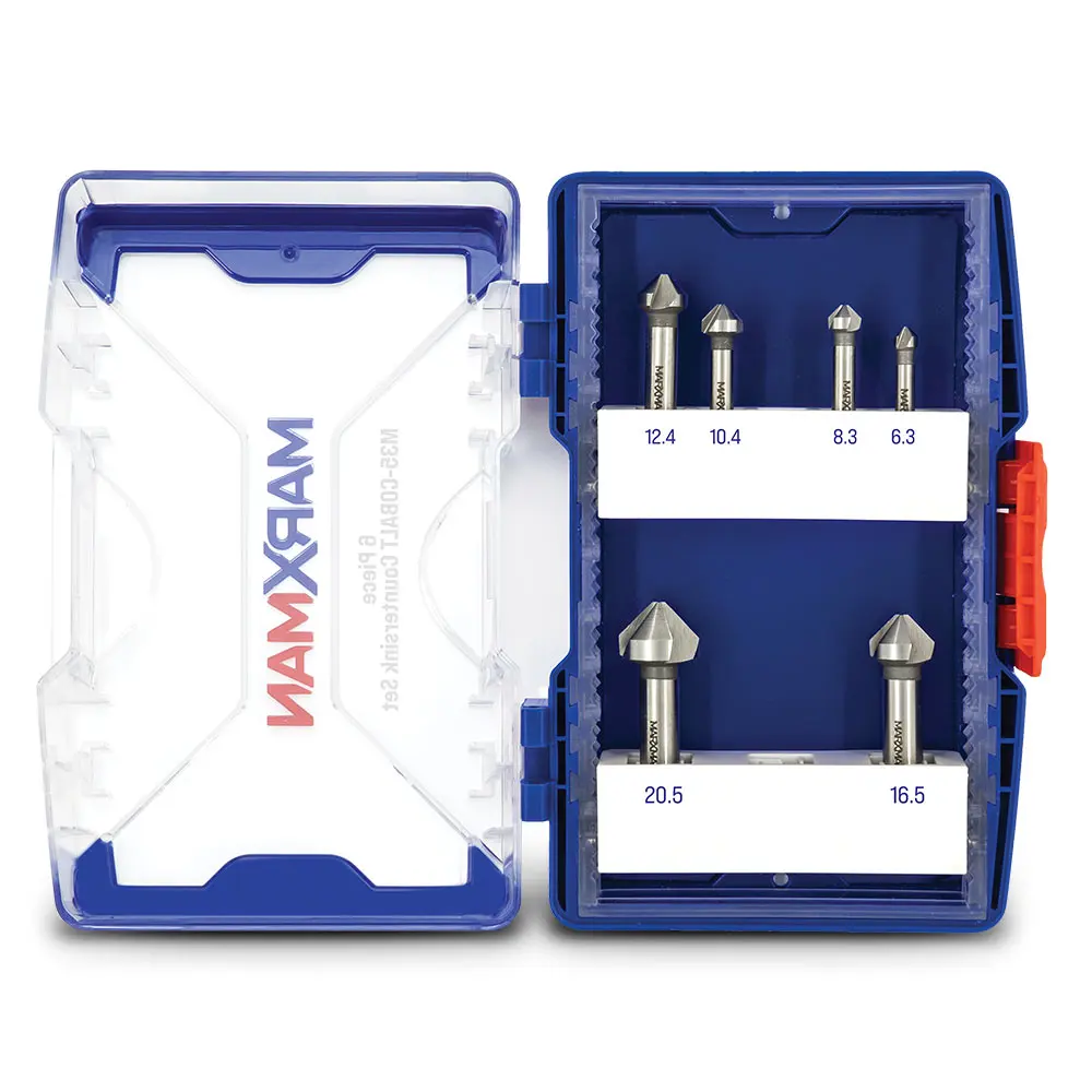 MARXMAN 6.3-20.5mm HSS Metal Countersink Bit Set - 6 Piece MCS6PC