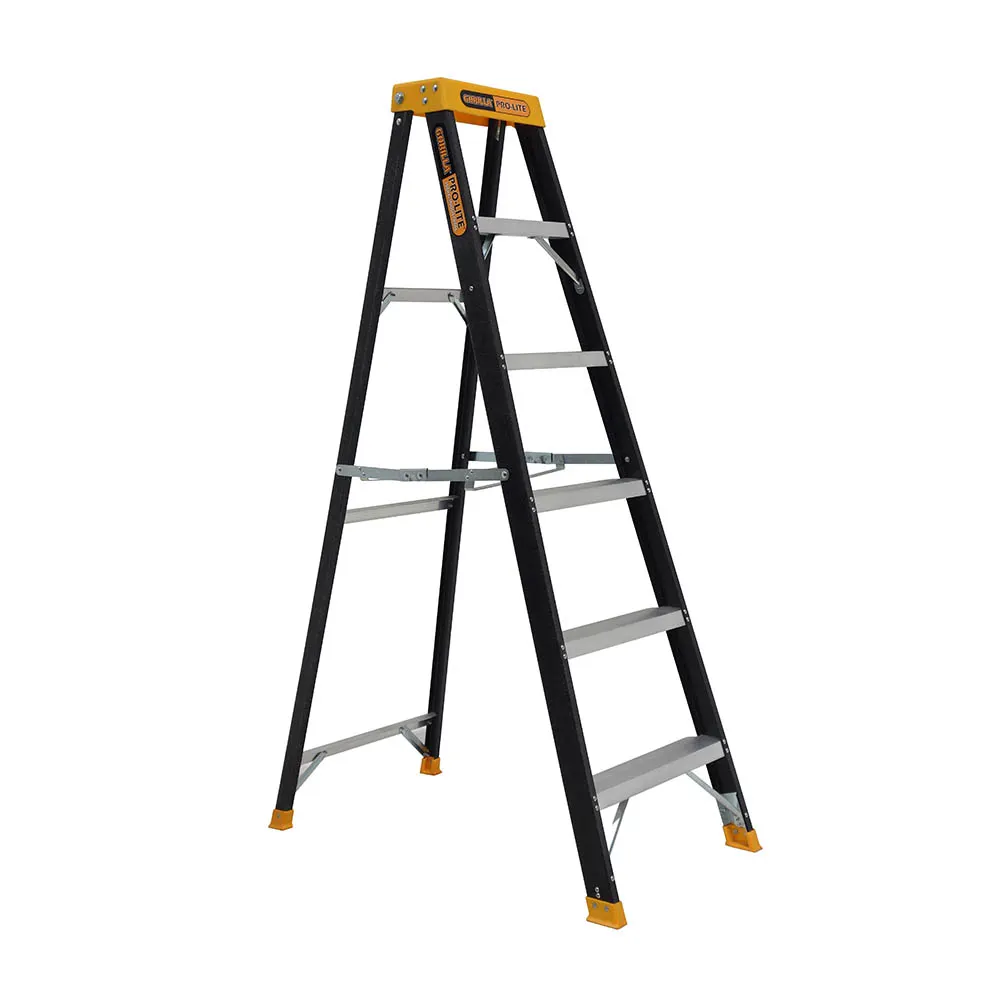 GORILLA 150kg Pro-Lite 6 Step Fibreglass Single Sided Ladder FM006-PRO