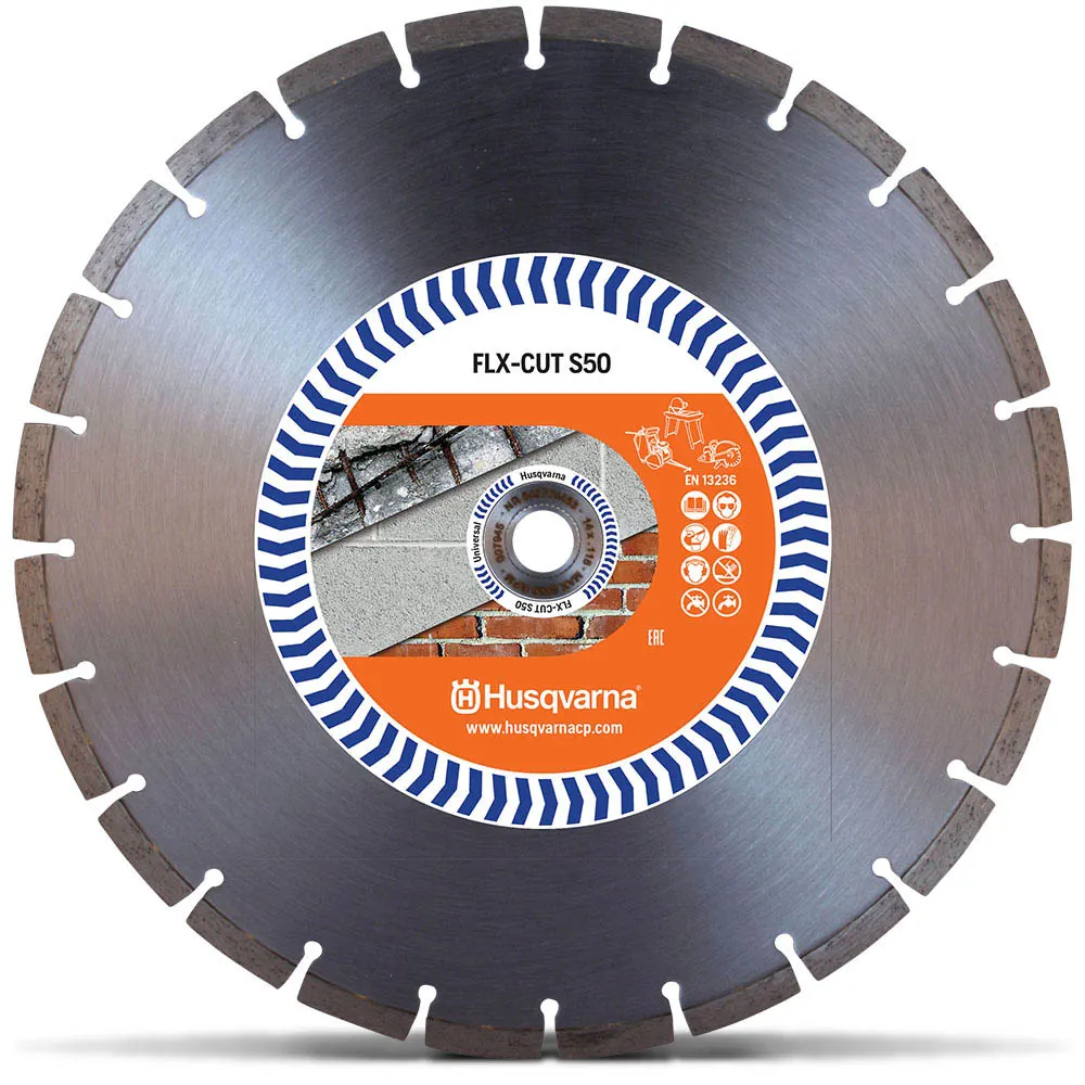 HUSQVARNA 350mm Segmented Diamond Blade for GENERAL Purpose Cutting - FLX-CUT S50