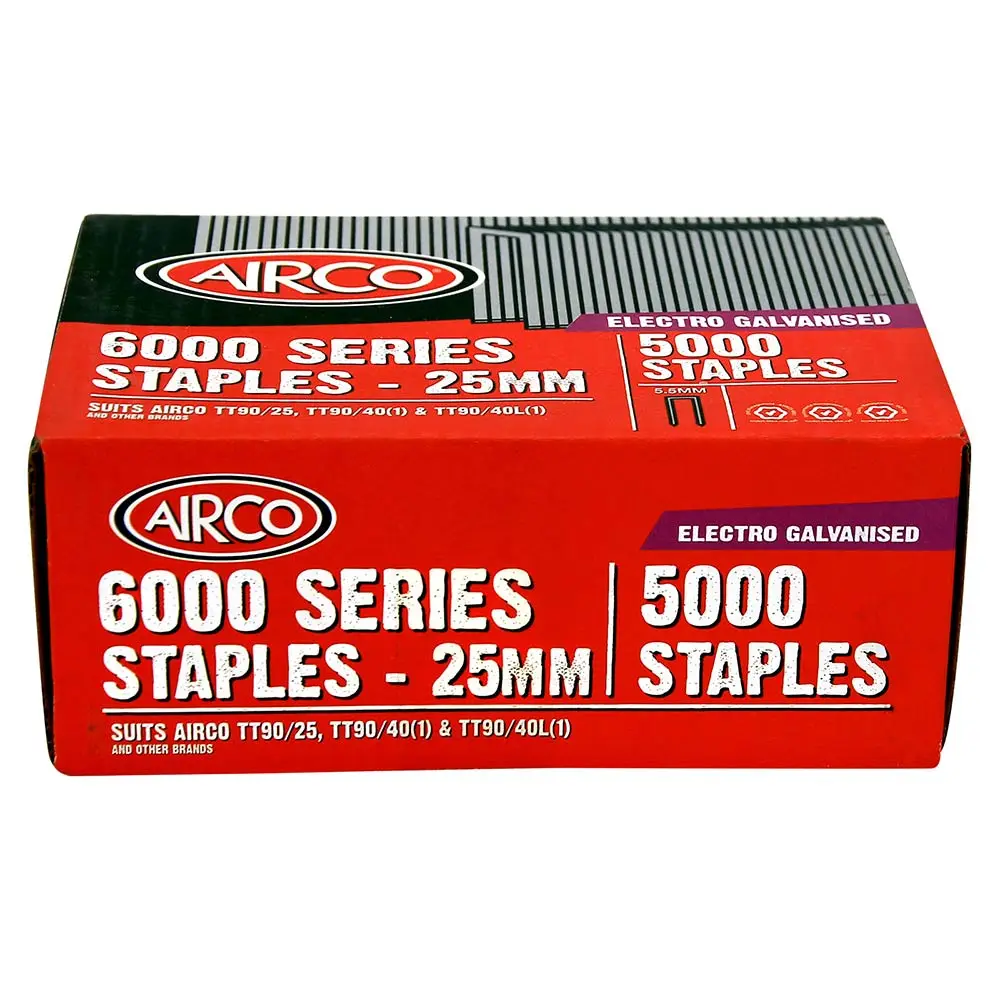 AIRCO 6000 Series Staples - 25 x 5.5mm SM60250