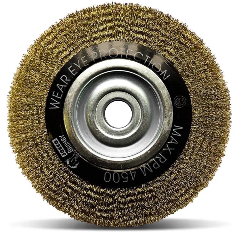 JOSCO BRUMBY 200 x 20mm Multi-Bore Crimped Wire Wheel Brush
