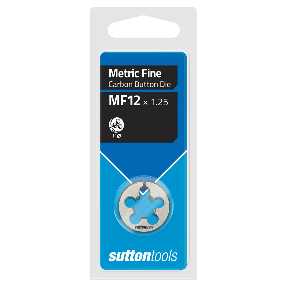 SUTTON M12 X 1.25 1inch OD Button Die M4031206