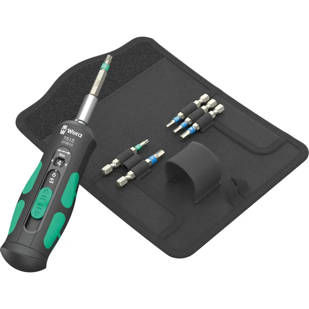 WERA 2-6nm Adjustable With 6 Bits Torque Screwdriver Set - 7 Piece WER075850