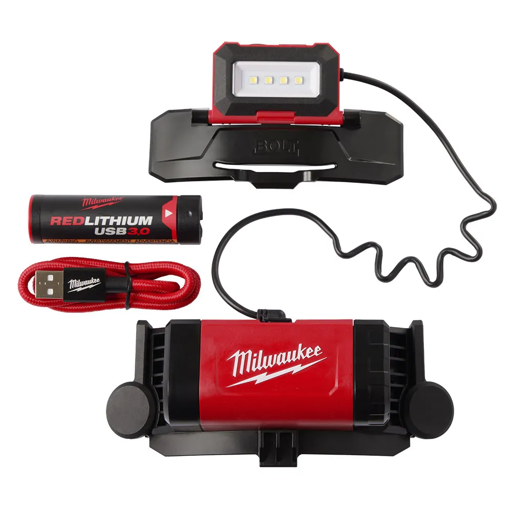MILWAUKEE BOLT 3.0Ah REDLITHIUM USB Rechargeable Headlamp Kit L4BOLTHL301