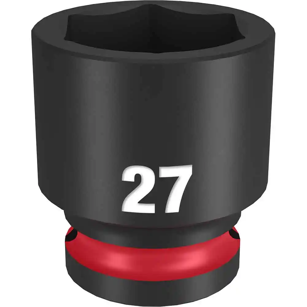 MILWAUKEE SHOCKWAVE 1/2" Drive 27mm Standard 6 Point Impact Socket 49666259