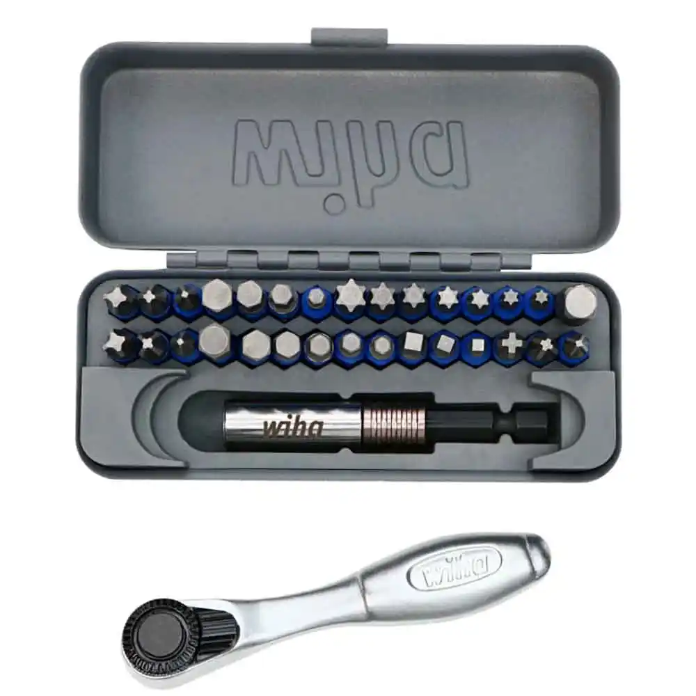 WIHA 1/4" Offset Ratchet & Screwdriver Set - 32 Piece 76889