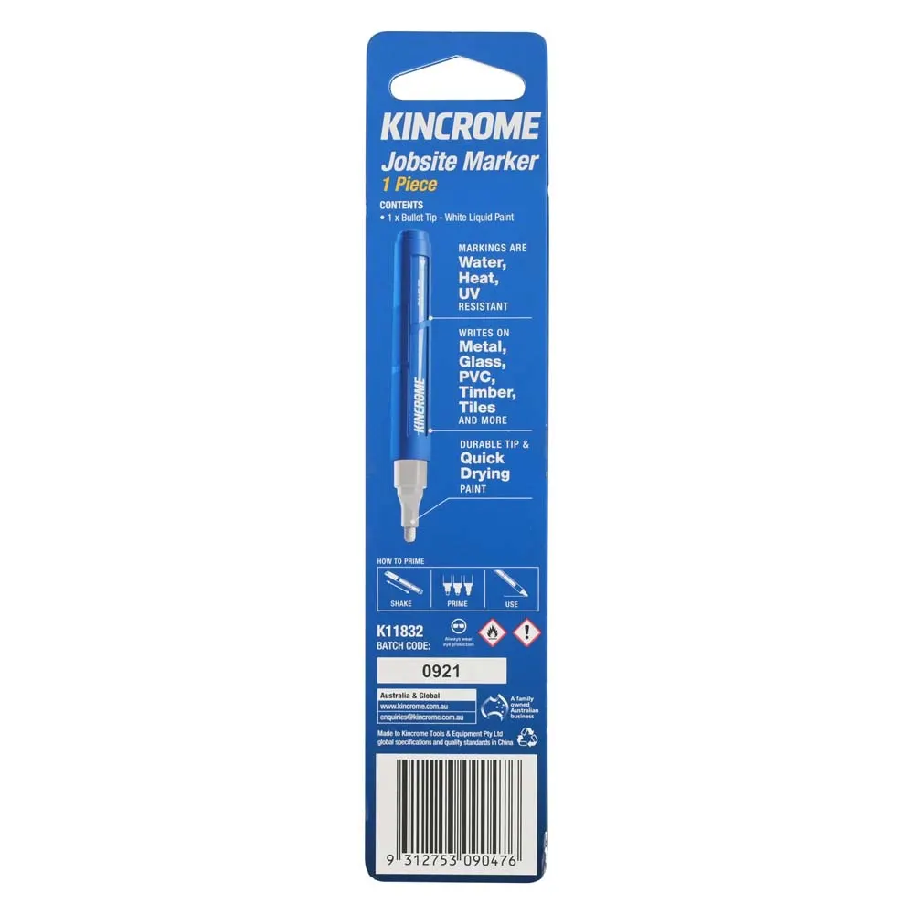 KINCROME Paint Marker Bullet Tip White K11832