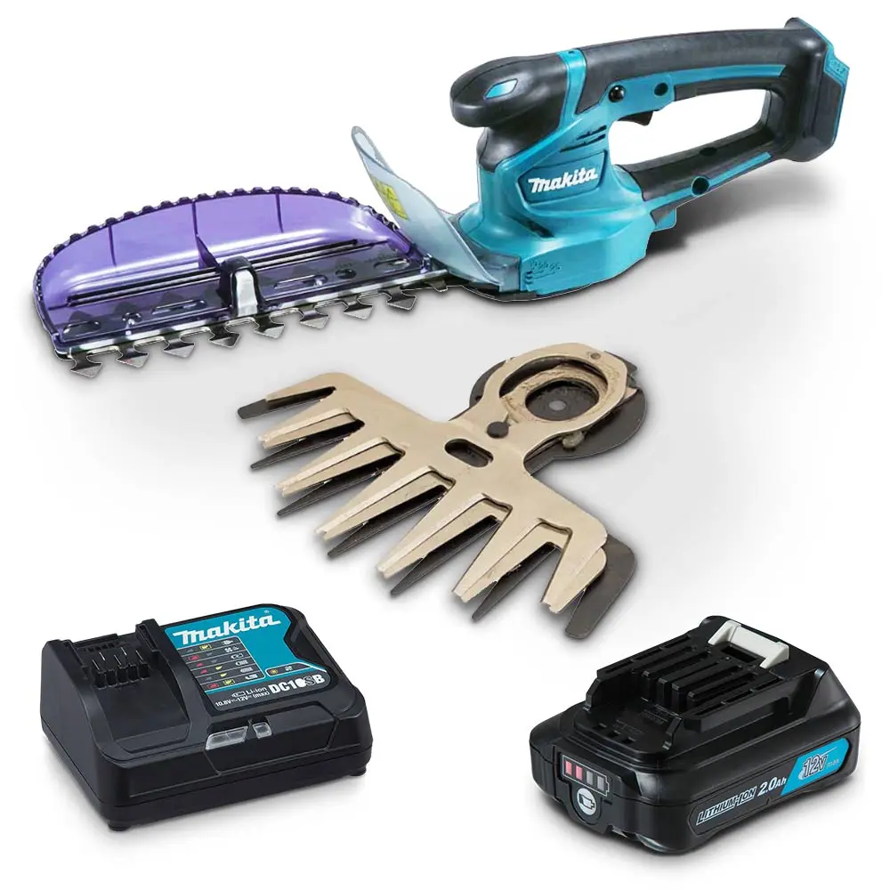 MAKITA 12V 200mm 1 2.0Ah Hedge Trimmer w. Grass Shear Blade UH201DSAX